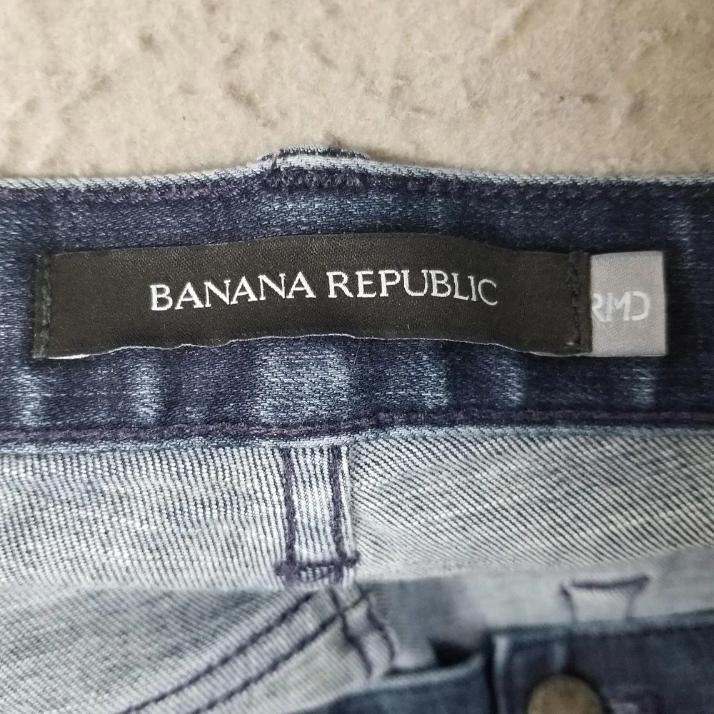 Banana Republic Slim Jeans Mens 35x30 Blue Medium Wash Stretch Denim Pants